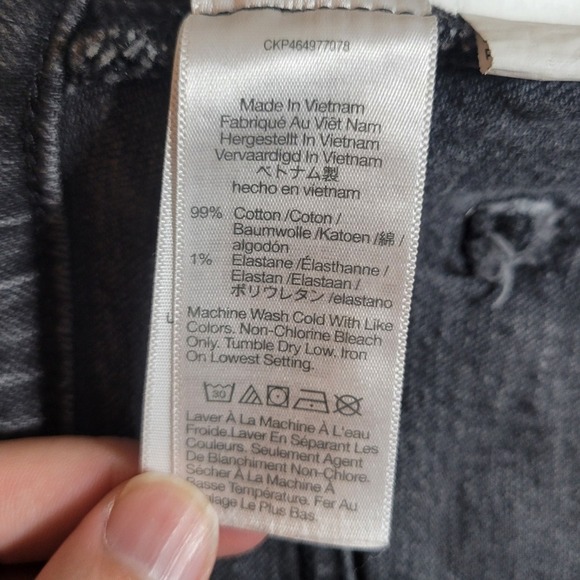 Madewell The Perfect Vintage Distressed Black Wash High Rise Jeans Size 26 - Picture 6 of 10